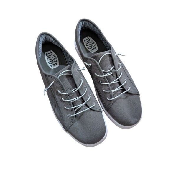 Men's Hey Dude Cody Sport Mesh Charcoal Gray Slip On Tennis Shoes Sneakers Sz 14 - Picture 2 of 16